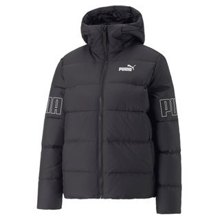 Puma Winter Jacket Power Hooded Down Puffer Black Ladies